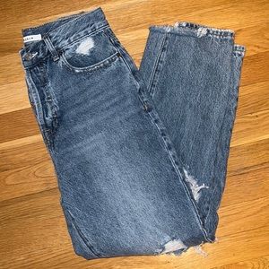 PACSUN medium wash jeans with rips brand new